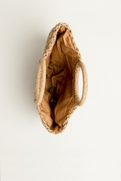 Half-Circle Wicker Handbag